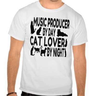 cat lover music producer shirt