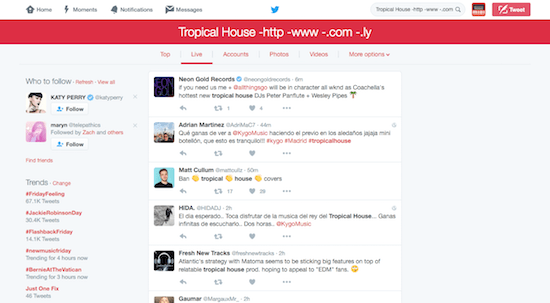Twitter marketing - search operators